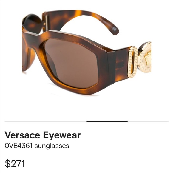 Versace Accessories Versace Medusa Biggie Sunglasses With Tortoise